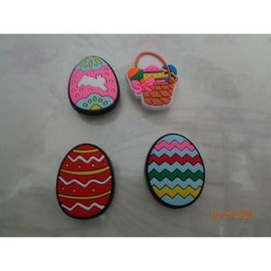 Set of 4 Easter Egg Jibbitz/Charms/Crocs Set 1
